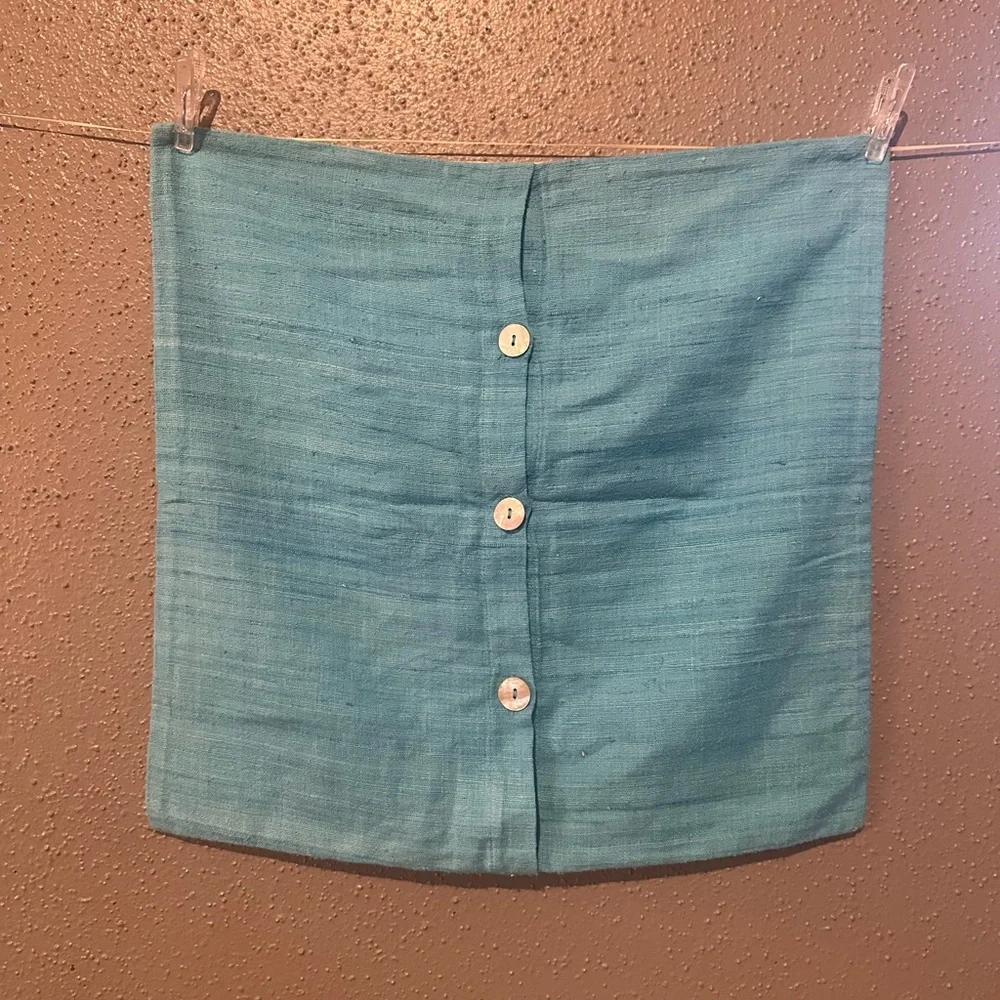West Elm Embroidered Dot Silk Pillow Cover